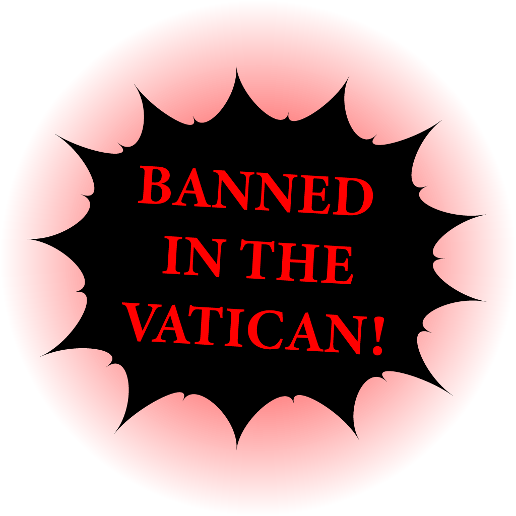 Banned in the Vatican joke stamp